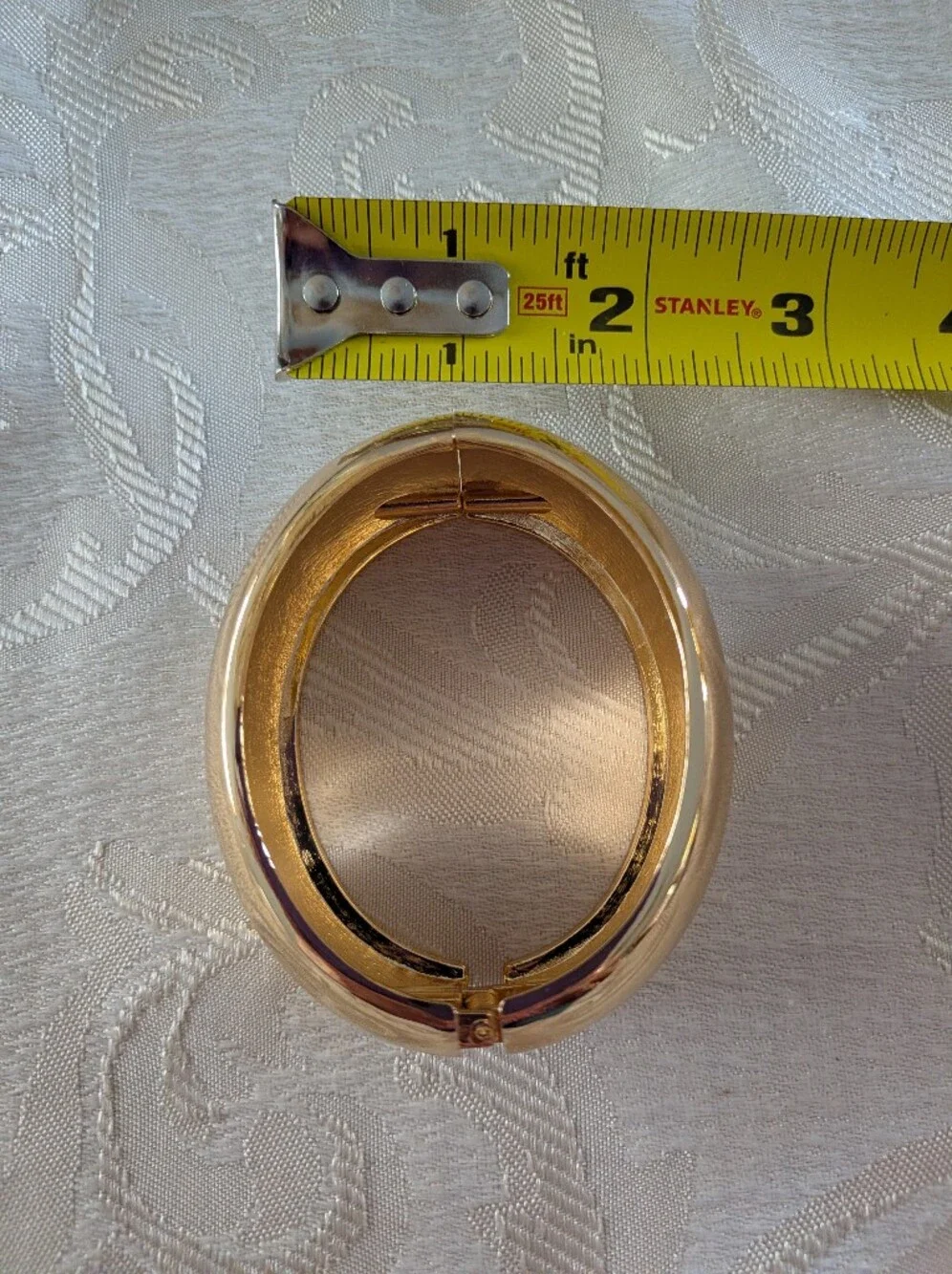Mayamar Bold 24k Plated Gold Bangle Bracelet & Gift Bag - Picture 6 of 6
